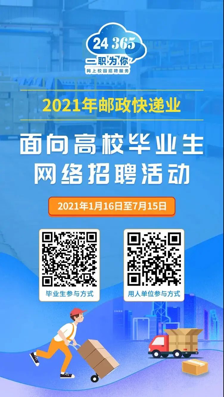 就業(yè)崗位5000+！教育部24365校園招聘郵政快遞業(yè)招聘專場(chǎng)來(lái)了