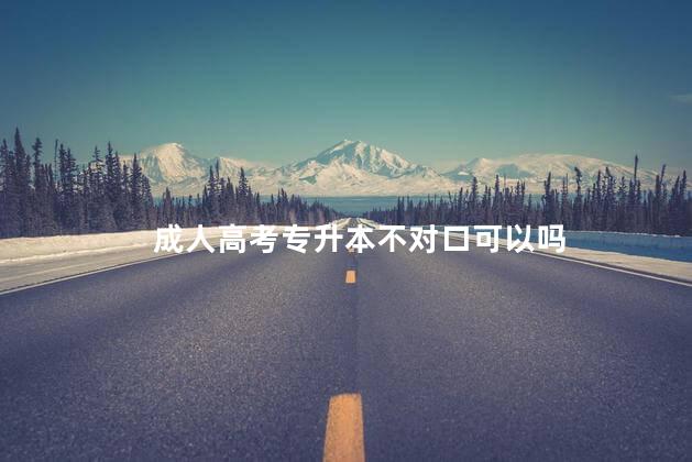 成人高考專(zhuān)升本不對(duì)口可以嗎